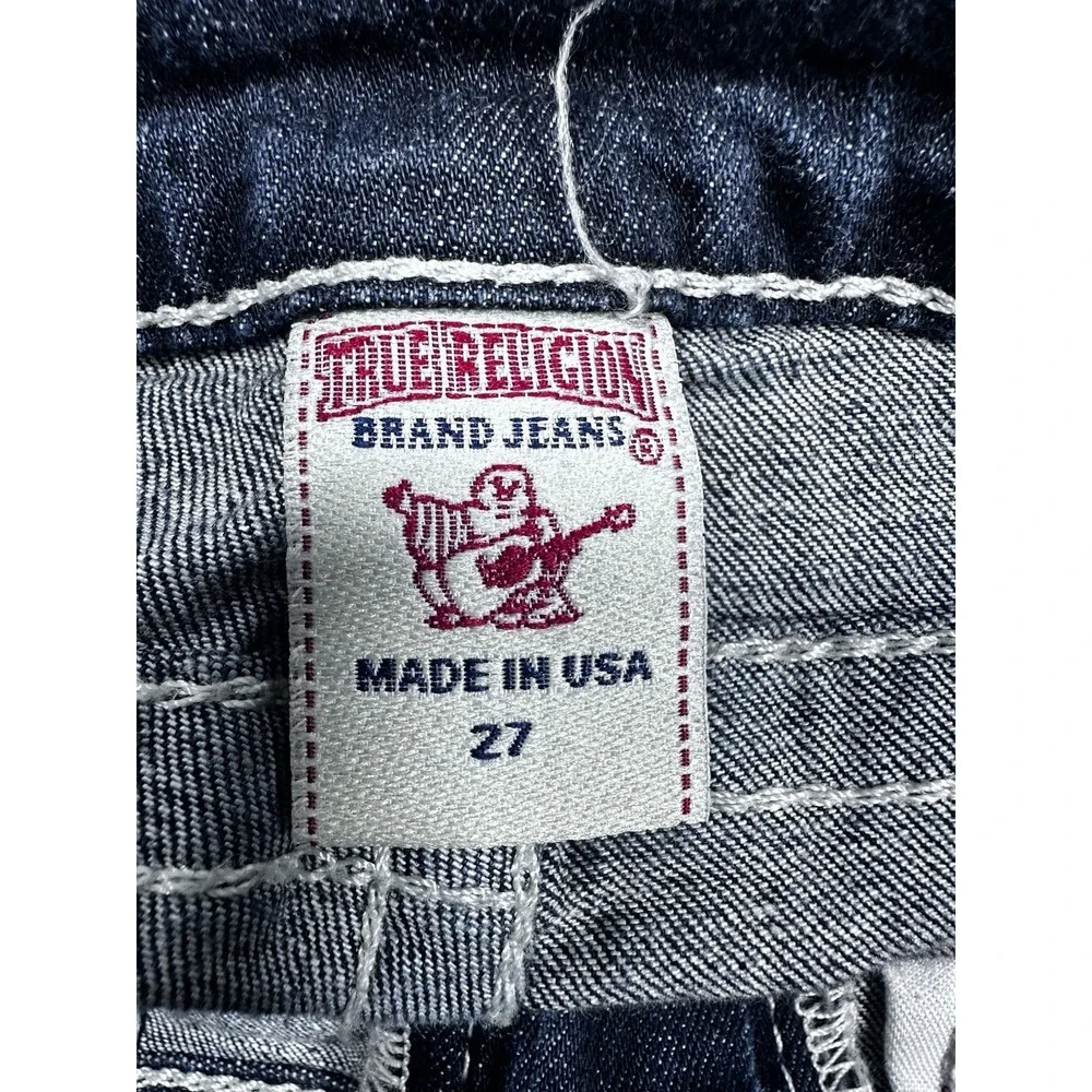 True‎ Religion Riley Knee Length Shorts Blue Denim Women's Size 23 Jean Shorts